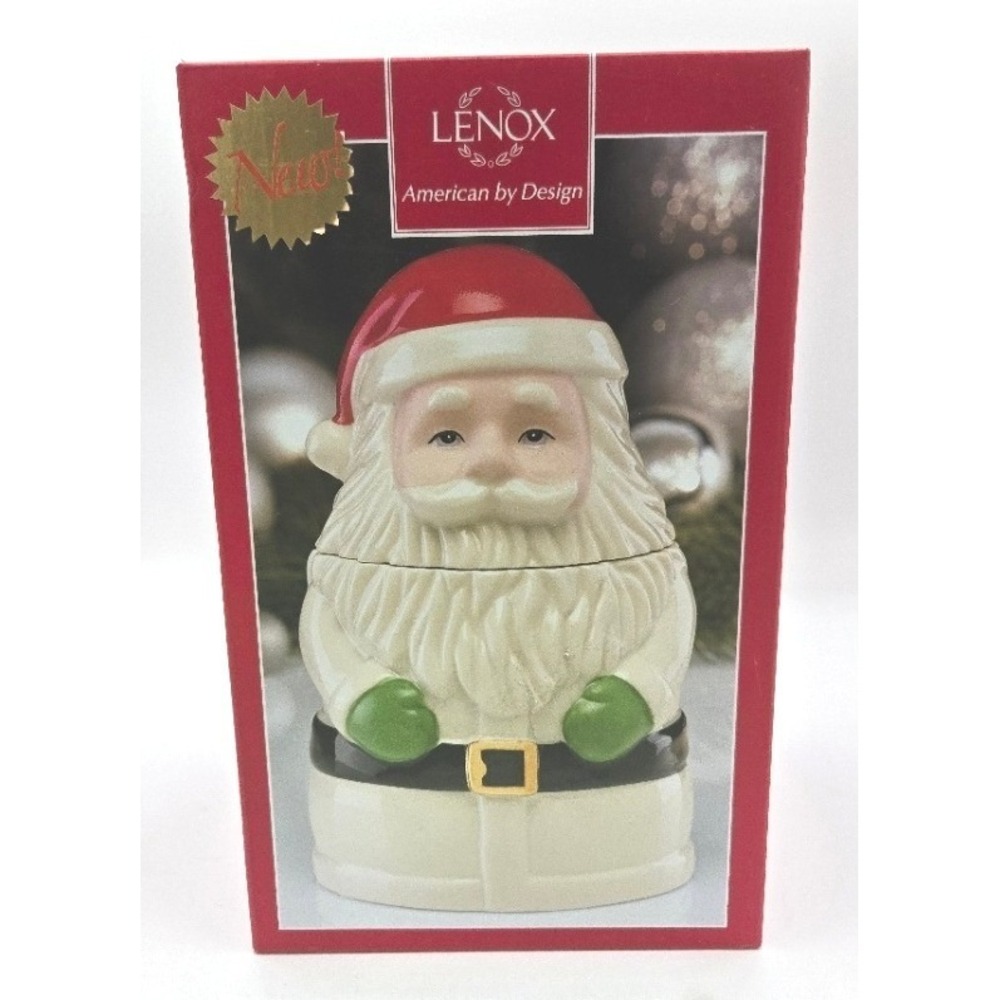 Lenox Santa Treat Jar - Fire Noel, New, Sealed